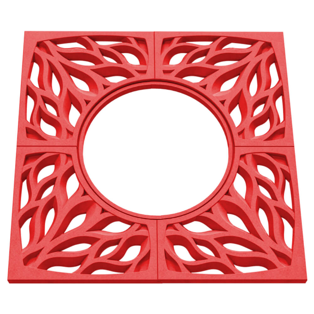 Приствольная решетка для дерева ZKING CRUST 1.2х1.2м Красная в Кандалакше фото