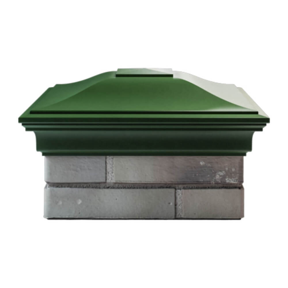 Колпак Zking Монблан Зеленый на столб 1.5х1.5 еврокирпича 0.7НФ (355х355мм) Кандалакша фото