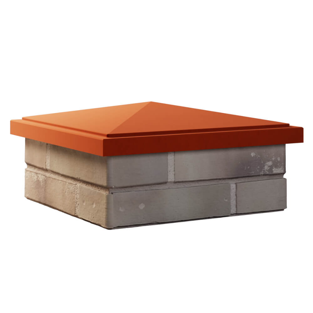 Колпак Zking БонаМоно Красный на столб 1.5х1.5 кирпича (385х385, 400х400мм) в Кандалакше фото