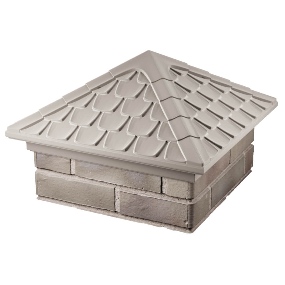 Колпак Zking Эльбрус Бежевый на столб 1.5х1.5 кирпича (385х385мм) в Кандалакше фото