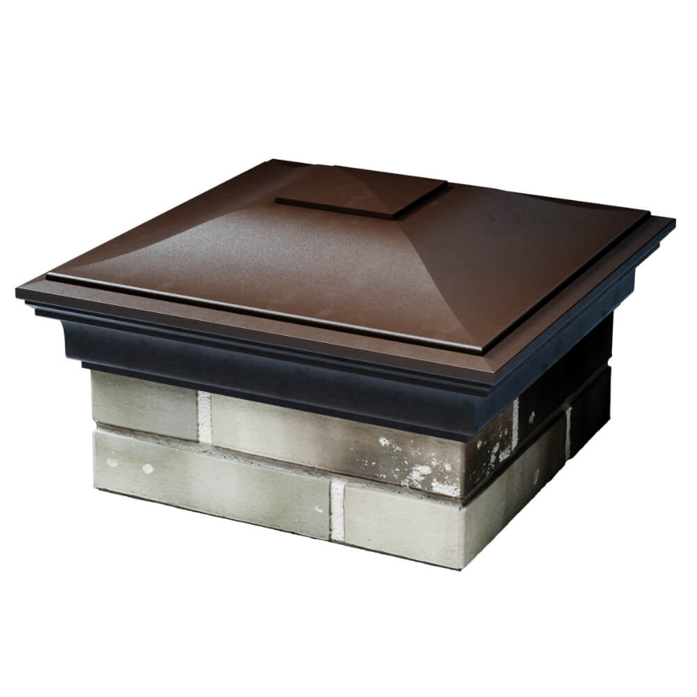 Колпак Zking Монблан Коричневый на столб 1.5х1.5 кирпича (385х385мм) в Кандалакше фото