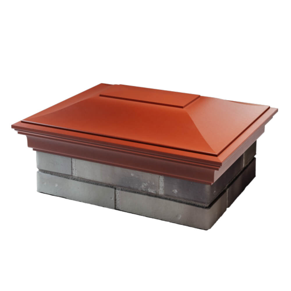 Колпак Zking Монблан Красный на столб 2х1.5 кирпича (515х385мм) в Кандалакше фото