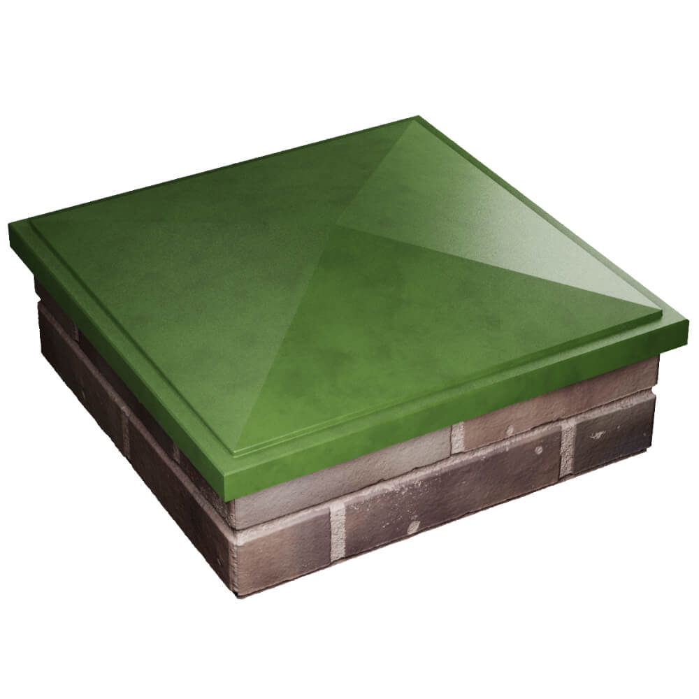 Колпак Zking БонаМоно Зеленый на столб 2х2 кирпича (515х515, 530х530мм) в Кандалакше фото