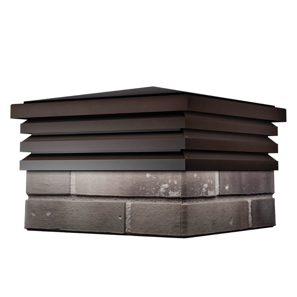 Колпак Zking Бона ХайТек Коричневый на столб 1.5х1.5 кирпича (385х385мм) в Кандалакше фото