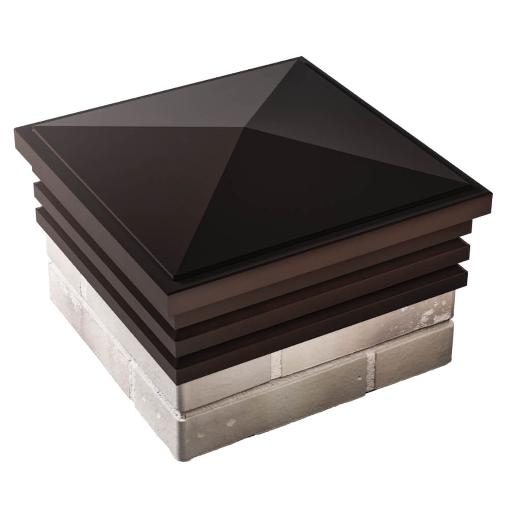 Колпак Zking Бона ХайТек Коричневый на столб 1.5х1.5 кирпича (385х385мм) в Кандалакше фото