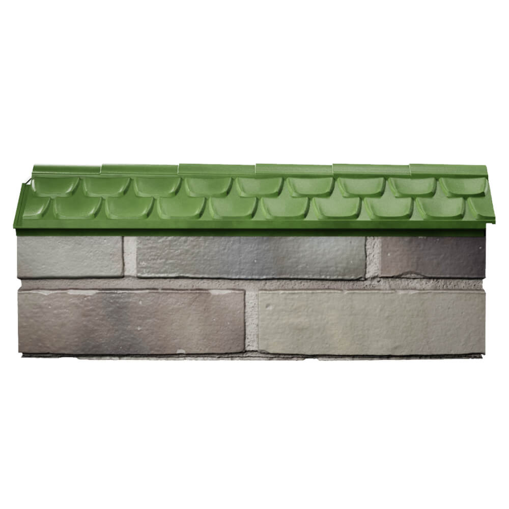 Парапет Zking Эльбрус Зеленый с посадкой на 0.5 кирпича (130мм) в Кандалакше фото