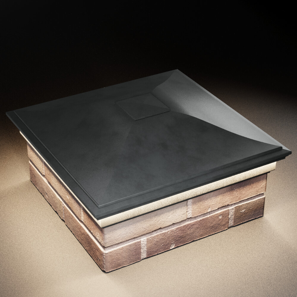 Колпак Zking Монблан Серый на столб 2х2 кирпича (515х515мм) c подсветкой в Кандалакше фото