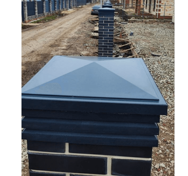 Колпак Zking Бона ХайТек Серый на столб 1.5х1.5 кирпича (385х385мм) в Кандалакше фото