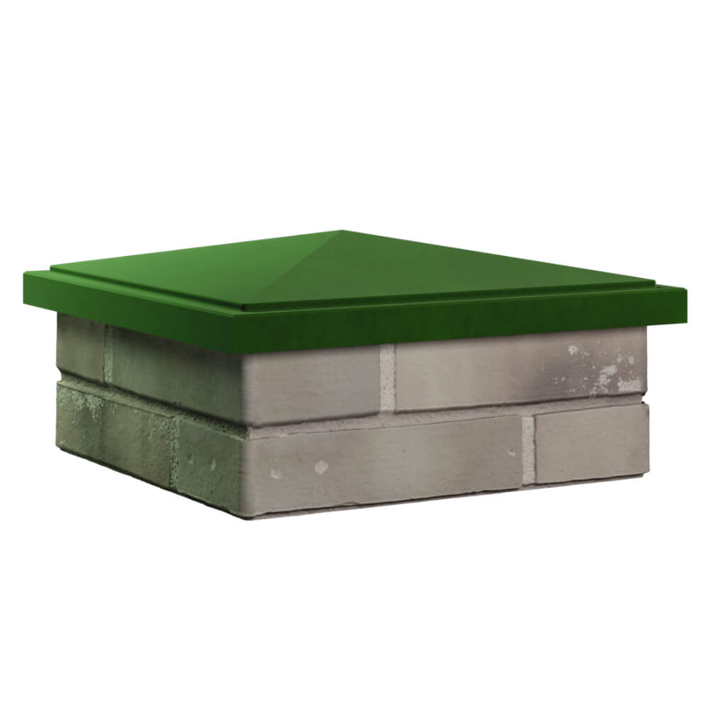 Колпак Zking БонаМоно Зеленый на столб 1.5х1.5 кирпича (385х385, 400х400мм) в Кандалакше фото