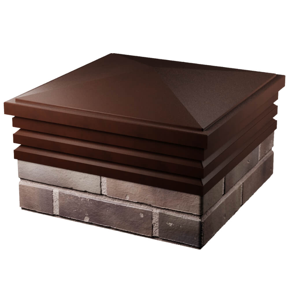 Колпак Zking Бона ХайТек Коричневый на столб 2х2 кирпича (513х513мм) в Кандалакше фото