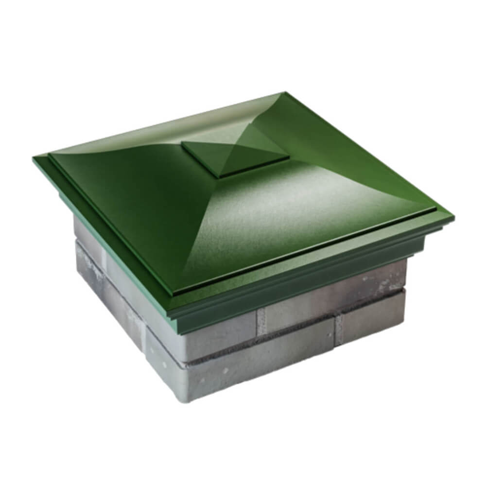 Колпак Zking Монблан Зеленый на столб 1.5х1.5 еврокирпича 0.7НФ (355х355мм) в Кандалакше фото