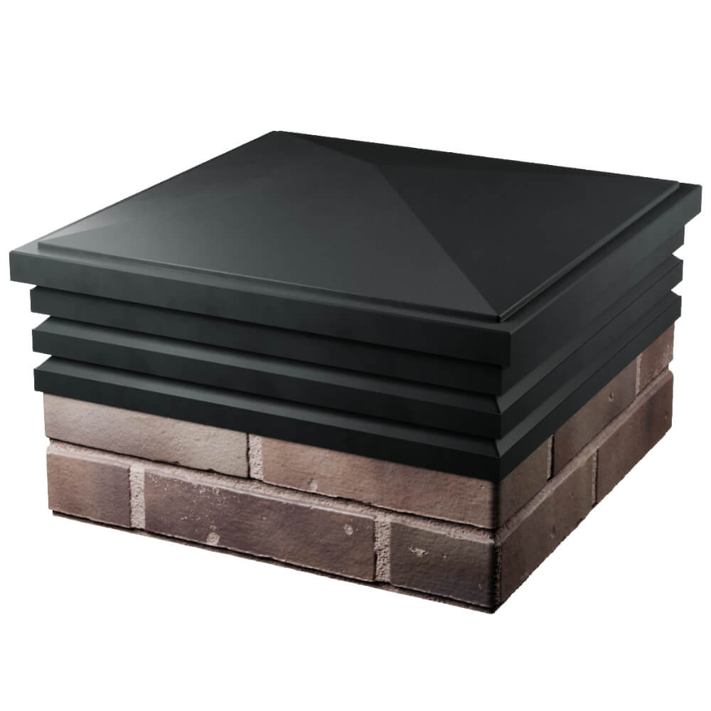 Колпак Zking Бона ХайТек Черный на столб 2х2 кирпича (513х513мм) в Кандалакше фото