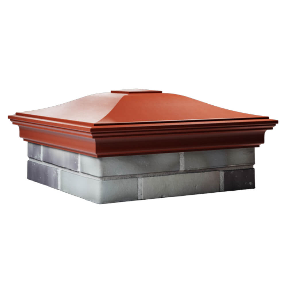 Колпак Zking Монблан Красный на столб 2х2 кирпича (515х515мм) в Кандалакше фото