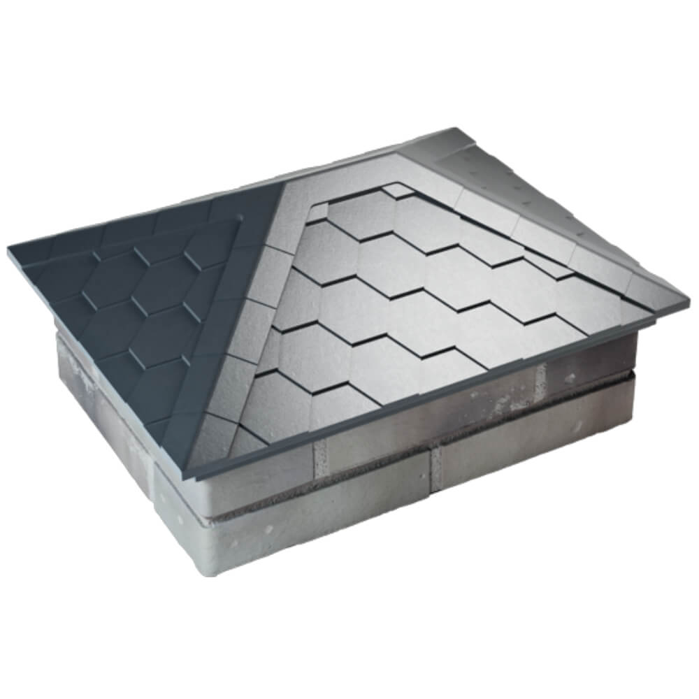 Колпак Zking Эверест Серый на столб 2х1.5 кирпича (520х390мм) Кандалакша фото