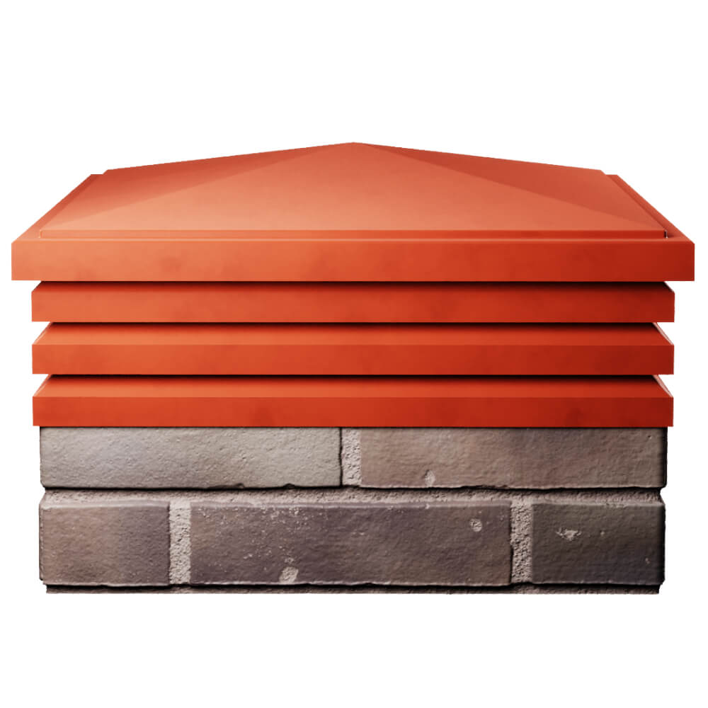 Колпак Zking Бона ХайТек Красный на столб 2х2 кирпича (513х513мм) Кандалакша фото