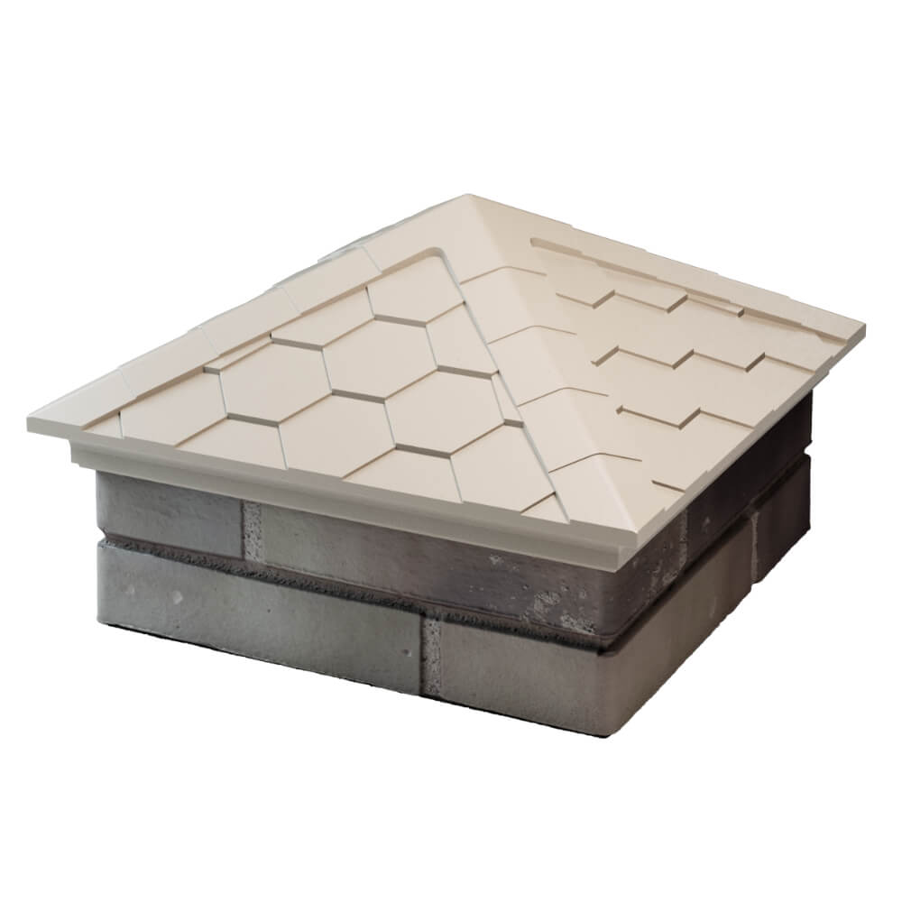 Колпак Zking Эверест Бежевый на столб 1.5х1.5 кирпича (390х390мм) в Кандалакше фото