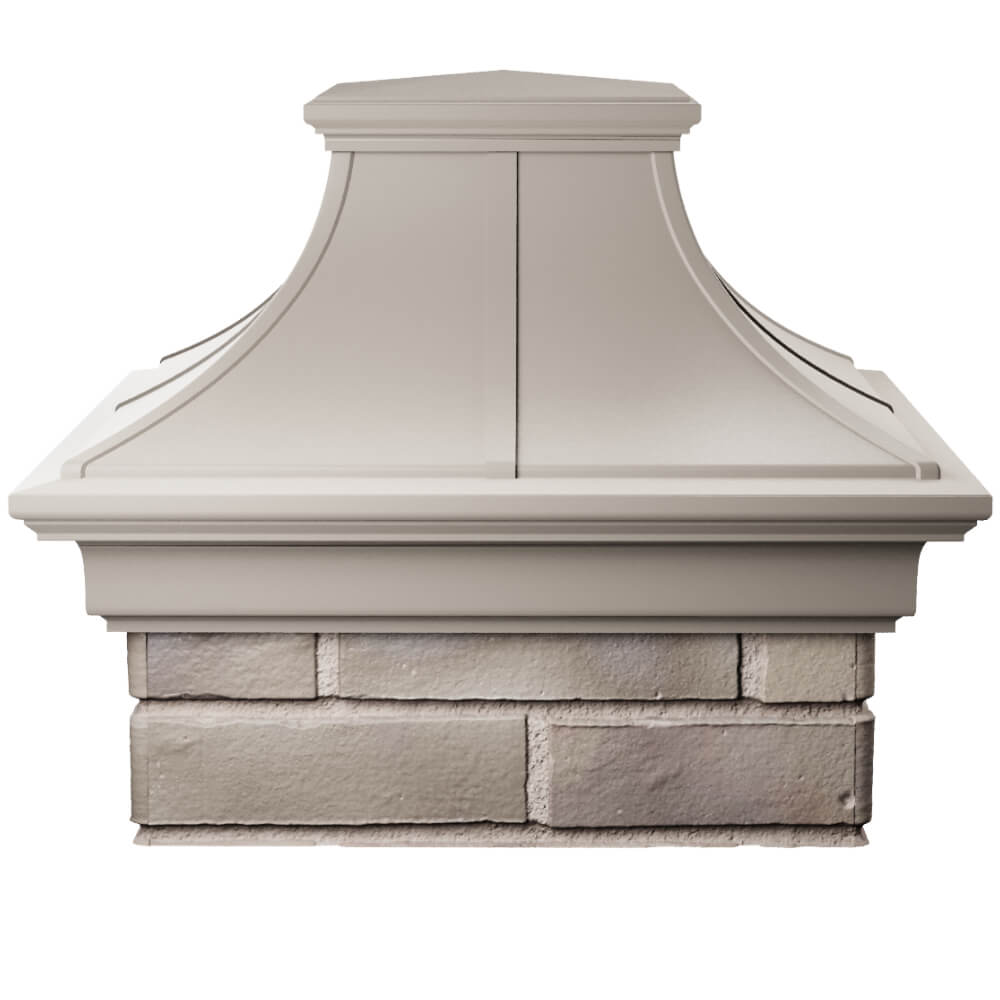 Колпак Zking Монблан Премиум Бежевый на столб 1.5х1.5 кирпича (385х385мм) Кандалакша фото