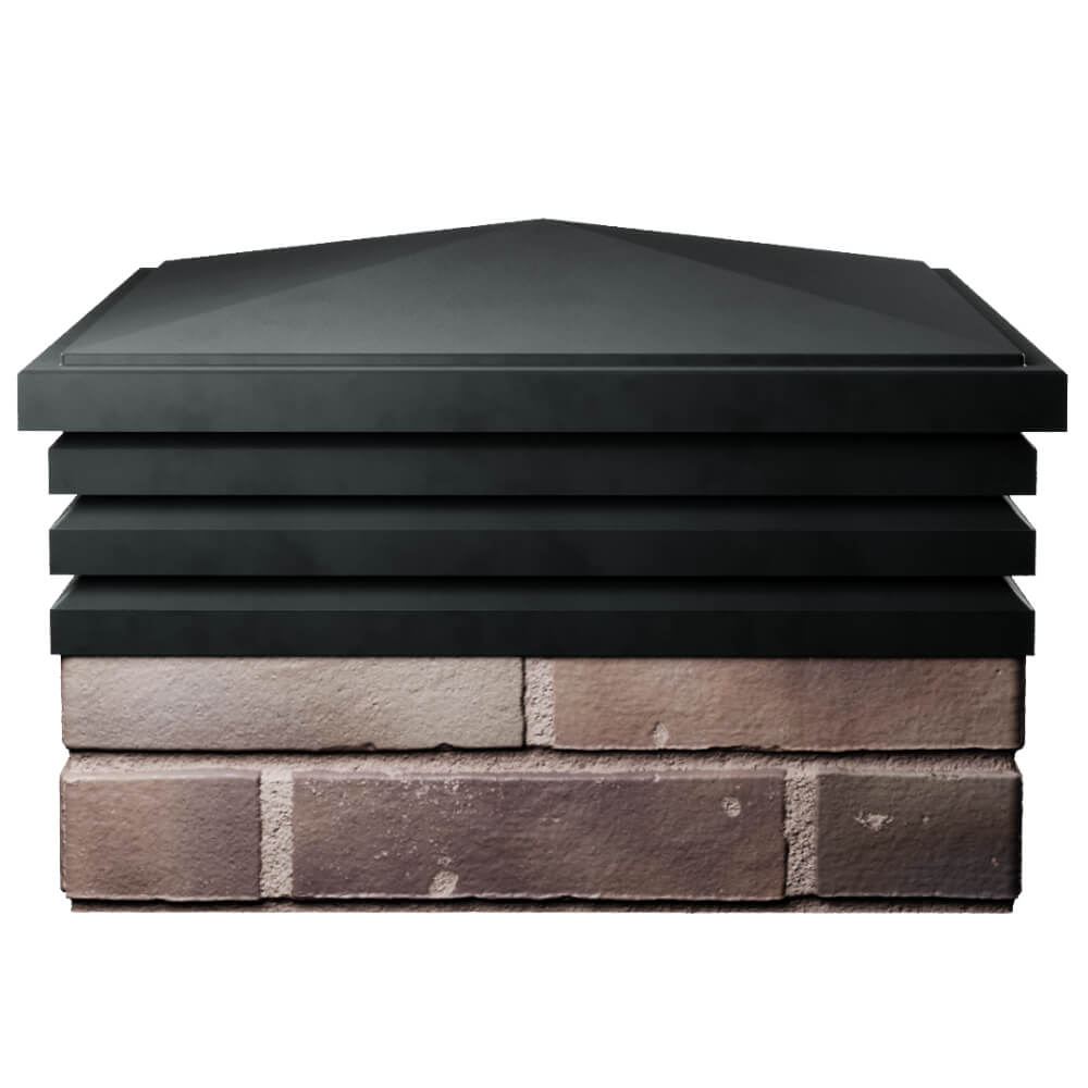 Колпак Zking Бона ХайТек Черный на столб 2х2 кирпича (513х513мм) Кандалакша фото