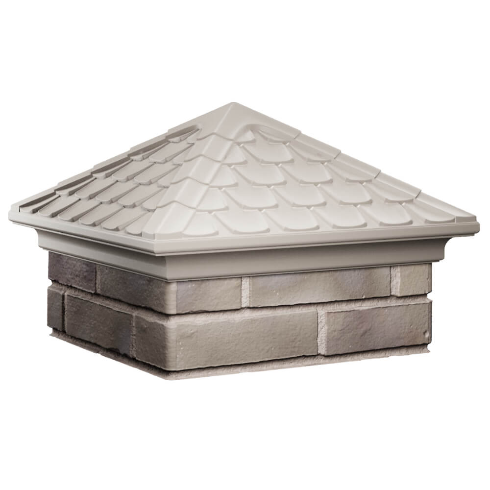 Колпак Zking Эльбрус Бежевый на столб 1.5х1.5 кирпича (385х385мм) в Кандалакше фото