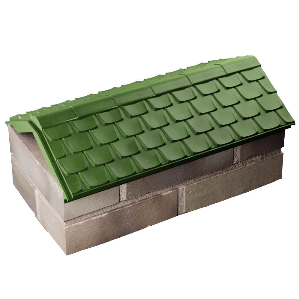 Парапет Zking Эльбрус Зеленый с посадкой на 1 кирпич (255мм) в Кандалакше фото