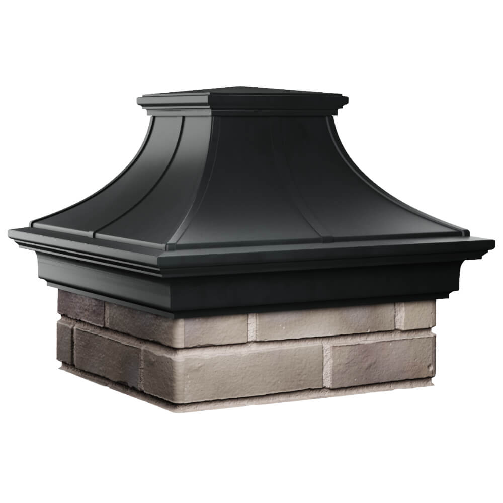 Колпак Zking Монблан Премиум Черный на столб 1.5х1.5 кирпича (385х385мм) в Кандалакше фото