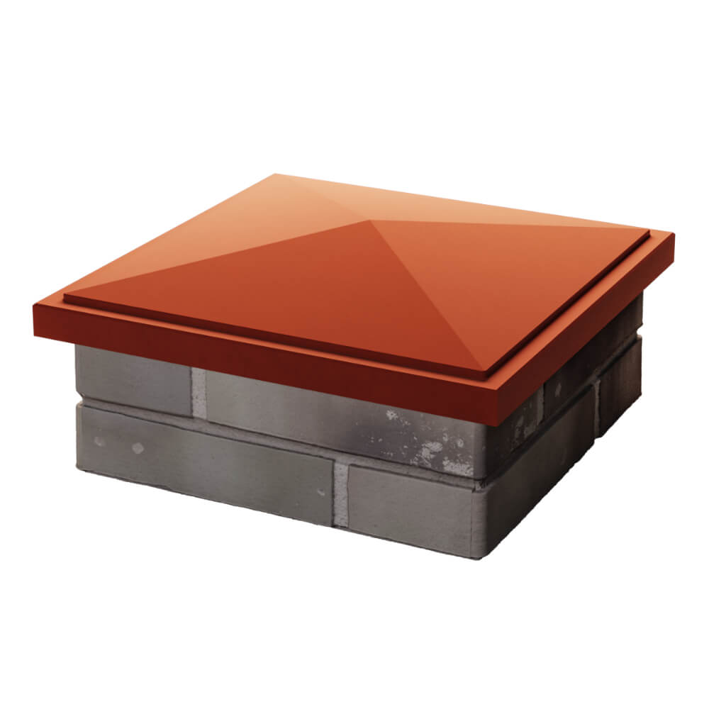 Колпак Zking БонаМоно Красный на столб 1.5х1.5 кирпича (385х385, 400х400мм) в Кандалакше фото