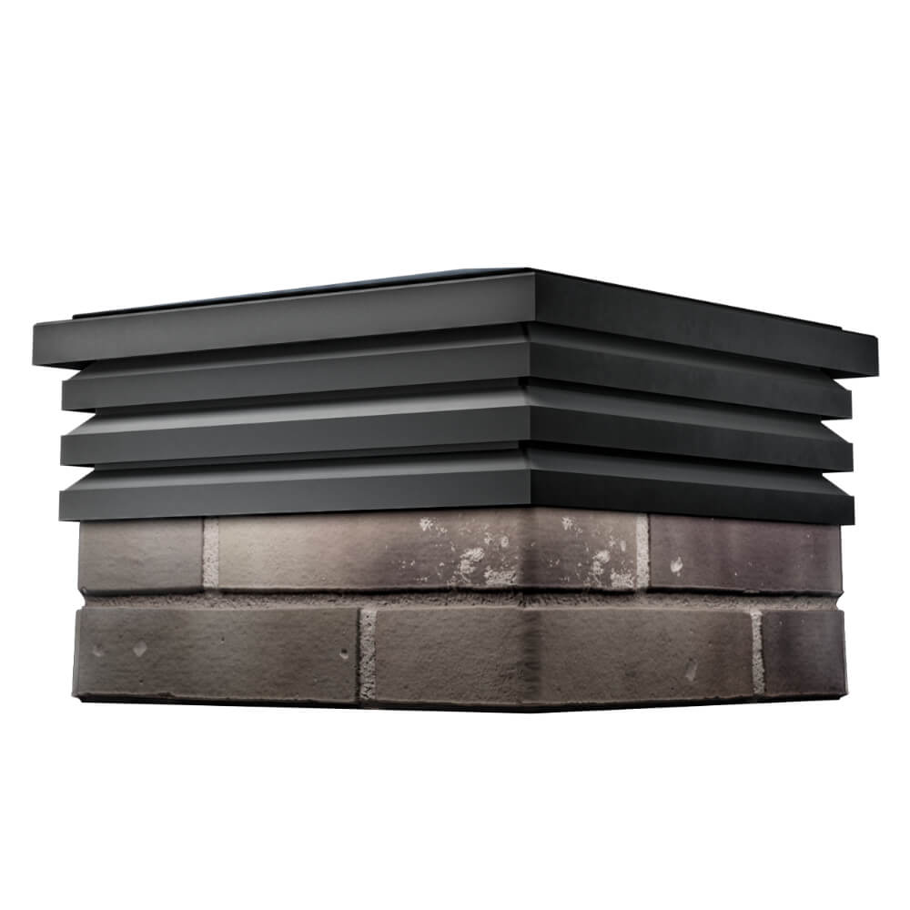 Колпак Zking Бона ХайТек Черный на столб 1.5х1.5 кирпича (385х385мм) в Кандалакше фото