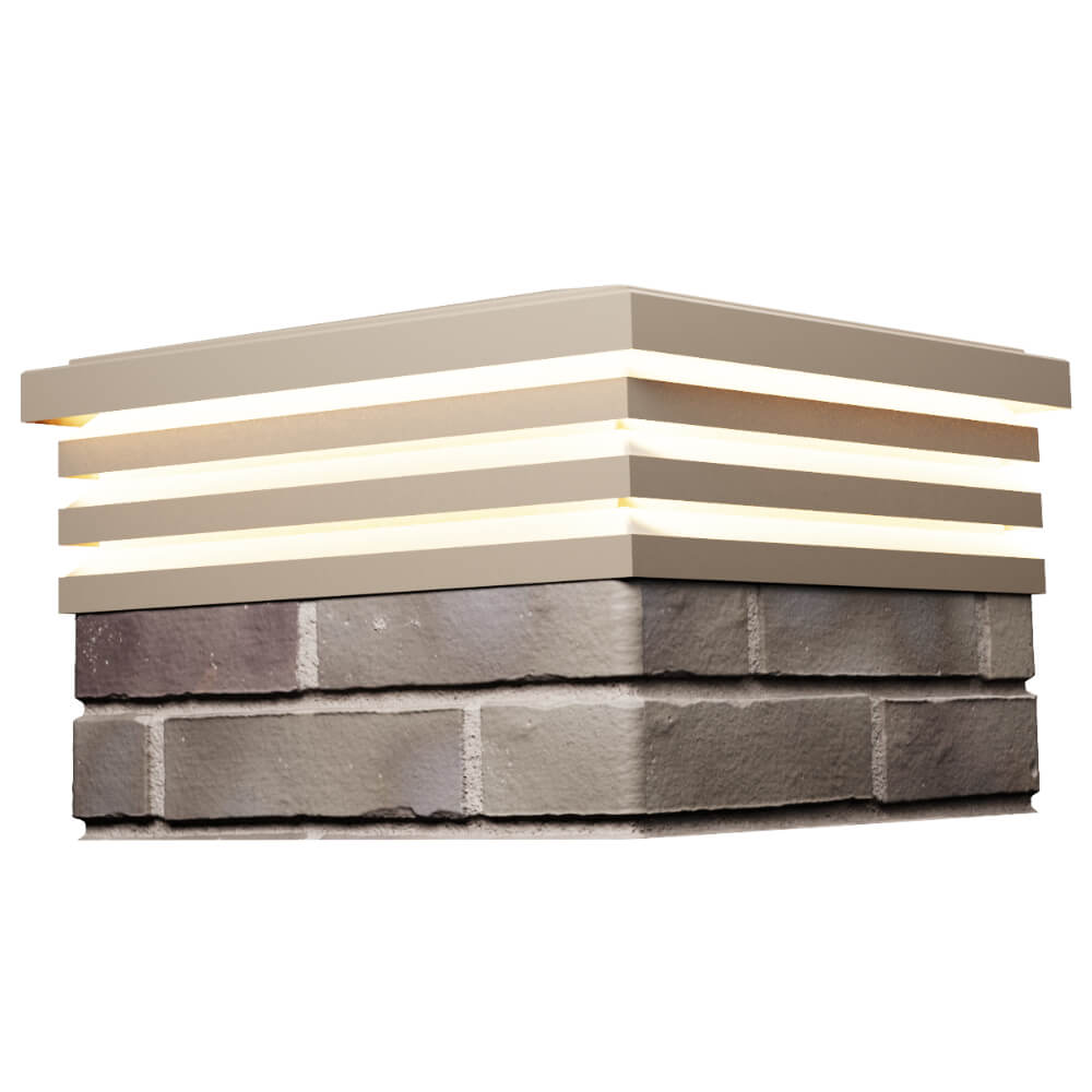 Колпак Zking Бона ХайТек Бежевый на столб 1.5х1.5 кирпича (385х385мм) с подсветкой в Кандалакше фото