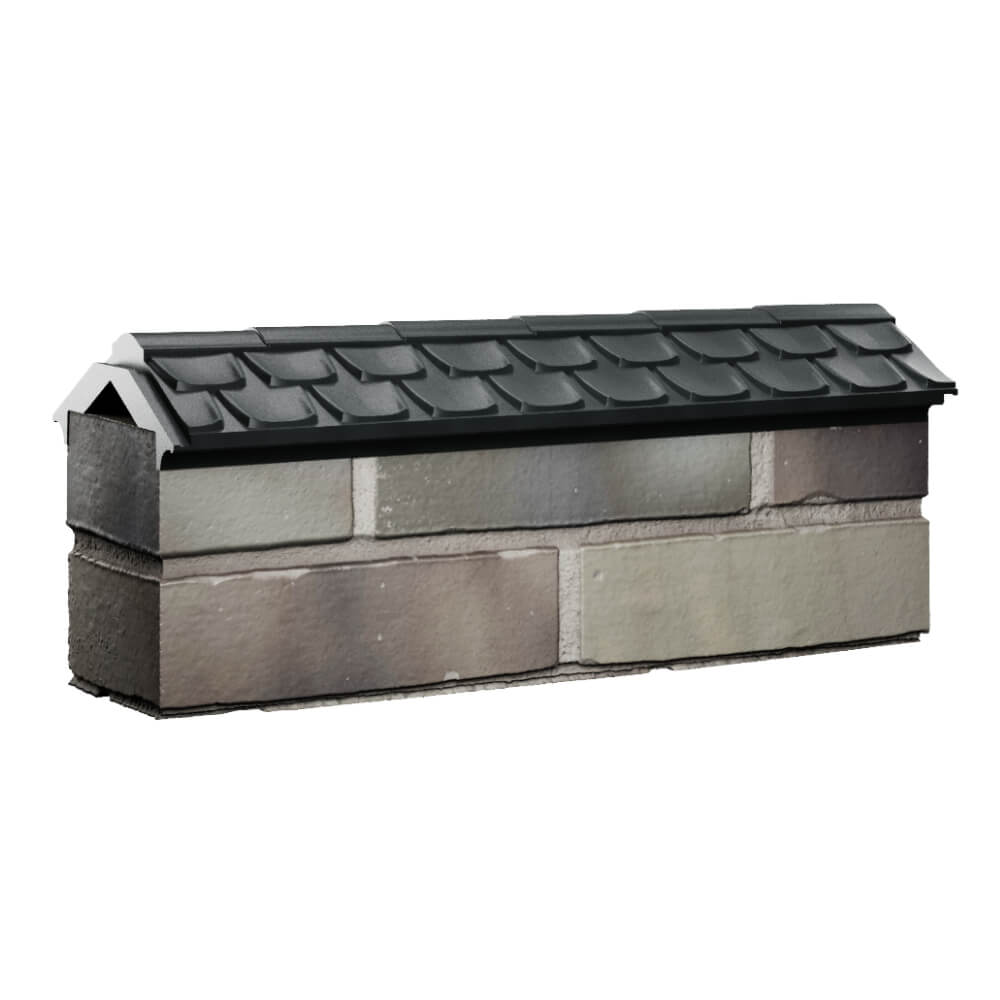 Парапет Zking Эльбрус Черный с посадкой на 0.5 кирпича (130мм) Кандалакша фото