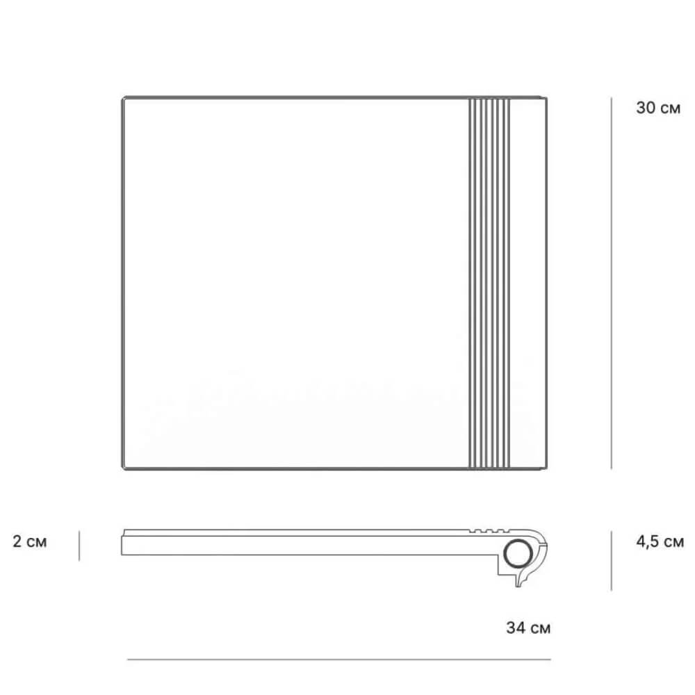 Ступень рядовая Verona 300х340х20мм Коричневый