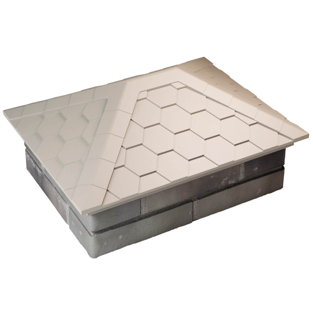 Колпак Zking Эверест Бежевый на столб 2х1.5 кирпича (520х390мм) Кандалакша фото