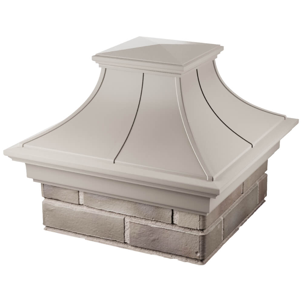 Колпак Zking Монблан Премиум Бежевый на столб 1.5х1.5 кирпича (385х385мм) в Кандалакше фото