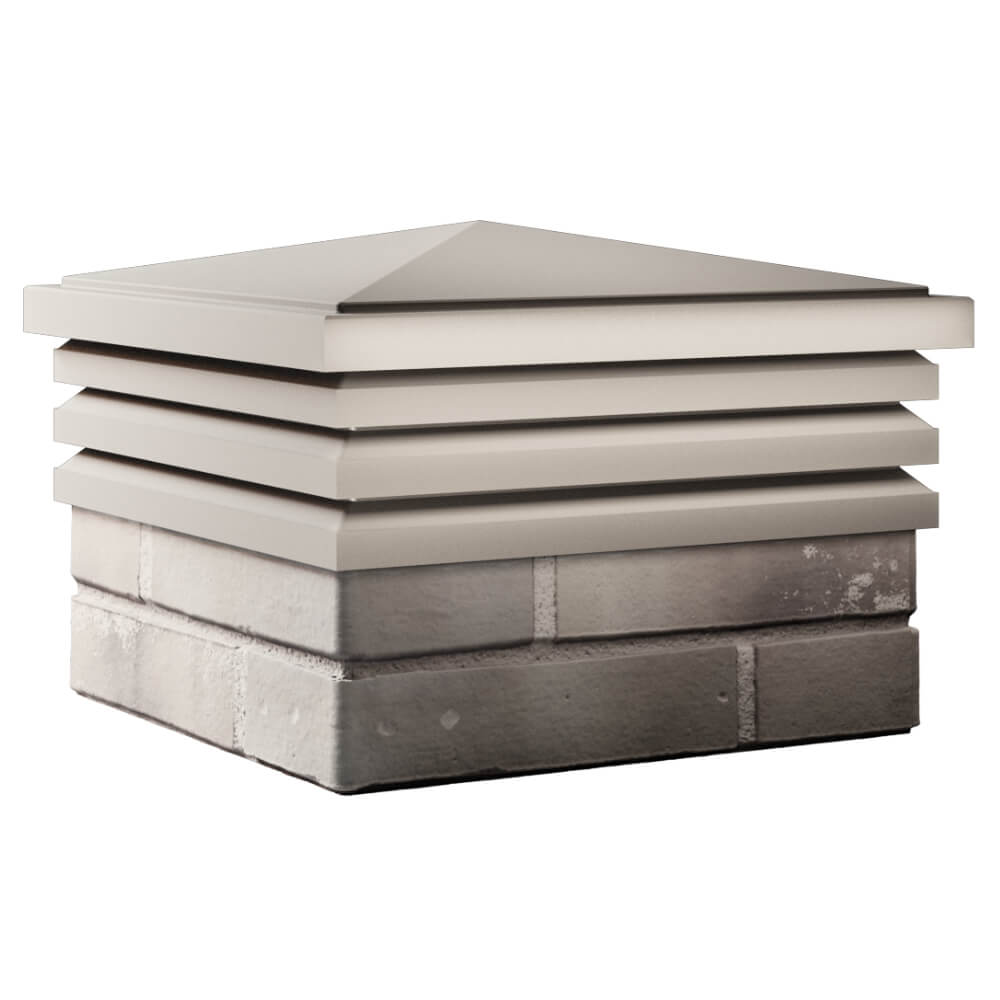 Колпак Zking Бона ХайТек Бежевый на столб 1.5х1.5 кирпича (385х385мм) в Кандалакше фото