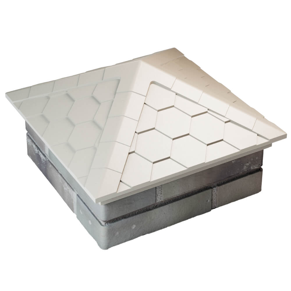 Колпак Zking Эверест Бежевый на столб 1.5х1.5 кирпича (390х390мм) в Кандалакше фото