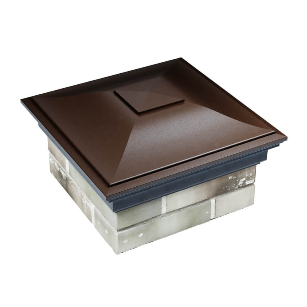 Колпак Zking Монблан Коричневый на столб 1.5х1.5 еврокирпича 0.7НФ (355х355мм) в Кандалакше фото