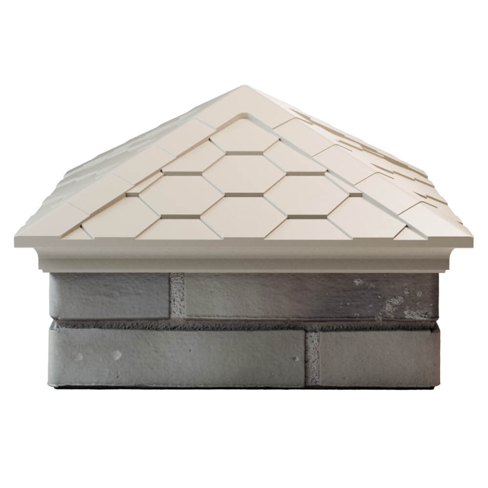 Колпак Zking Эверест Бежевый на столб 1.5х1.5 кирпича (390х390мм) Кандалакша фото