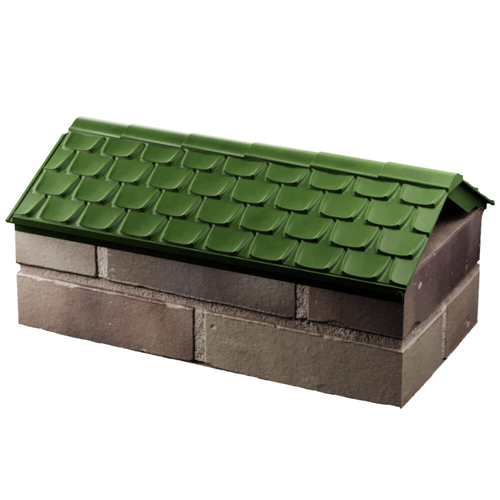 Парапет Zking Эльбрус Зеленый с посадкой на 1 кирпич (255мм) в Кандалакше фото