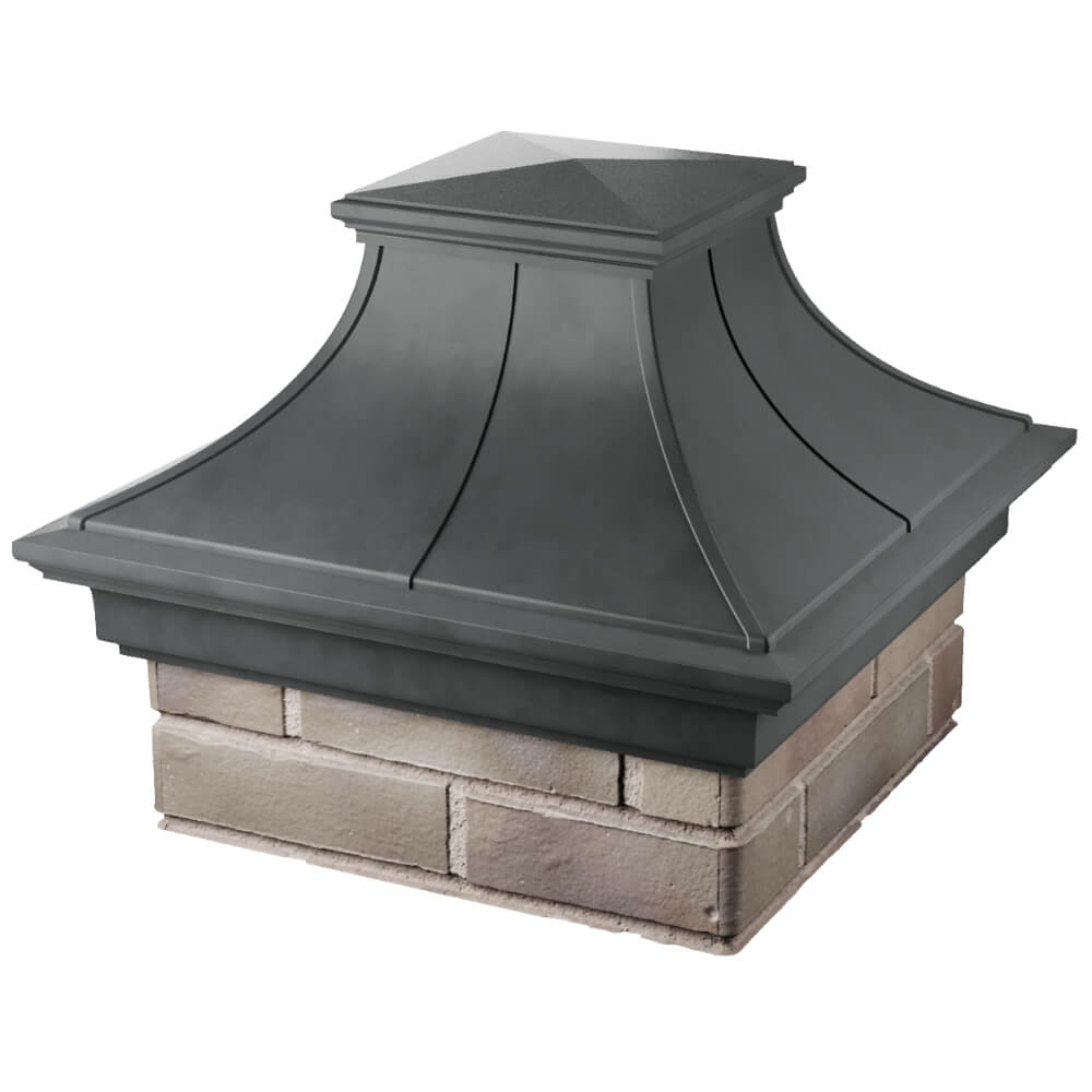 Колпак Zking Монблан Премиум Серый на столб 1.5х1.5 кирпича (385х385мм) в Кандалакше фото