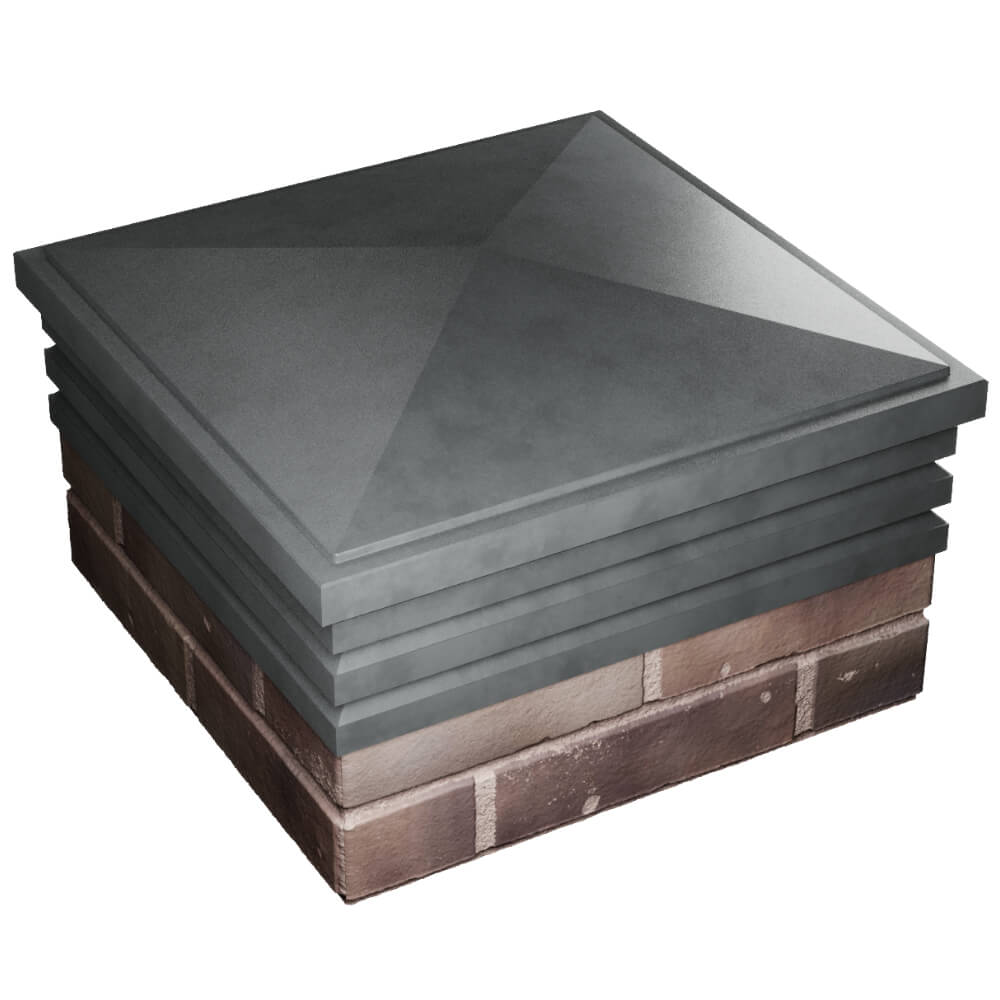 Колпак Zking Бона ХайТек Серый на столб 2х2 кирпича (513х513мм) в Кандалакше фото