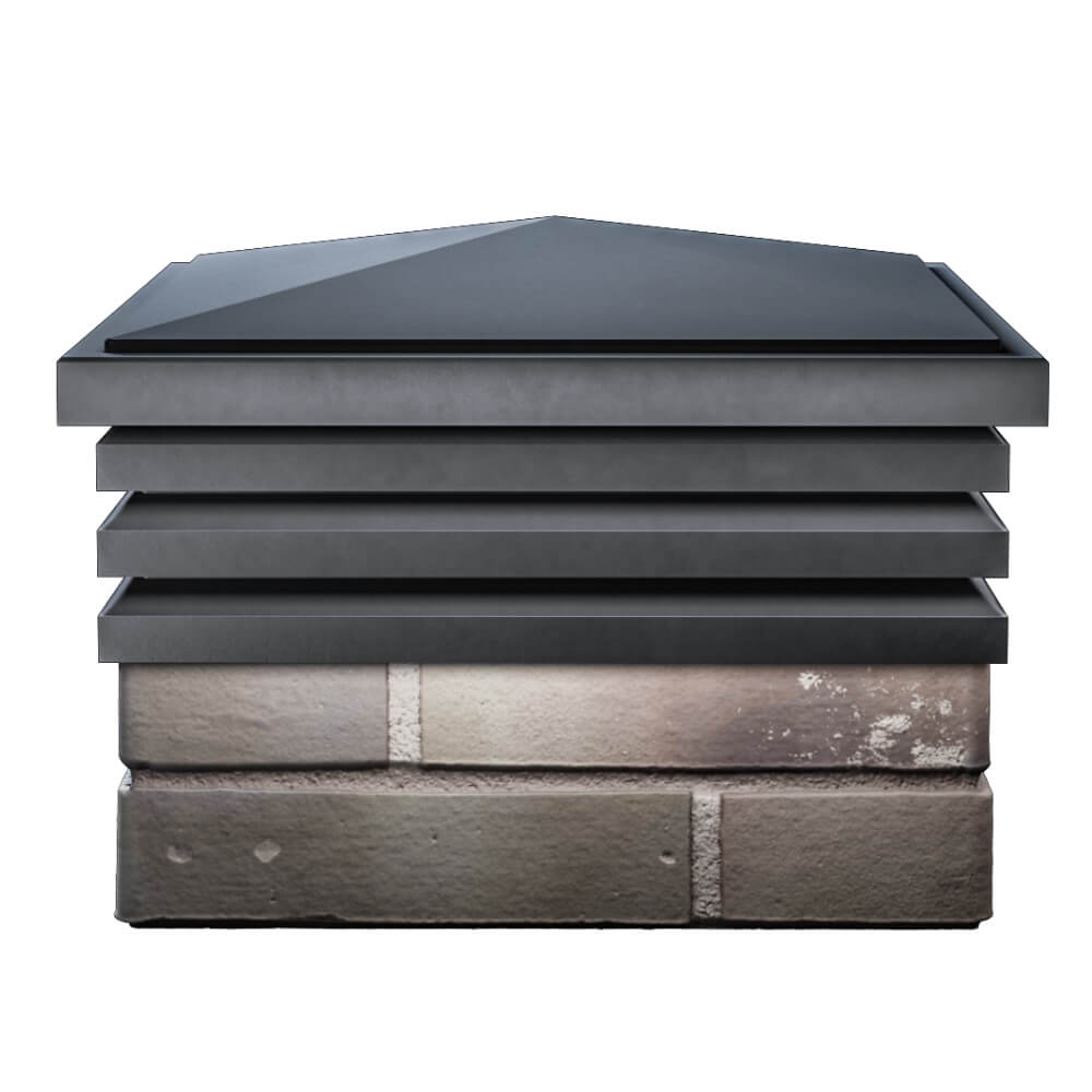 Колпак Zking Бона ХайТек Серый на столб 1.5х1.5 кирпича (385х385мм) Кандалакша фото