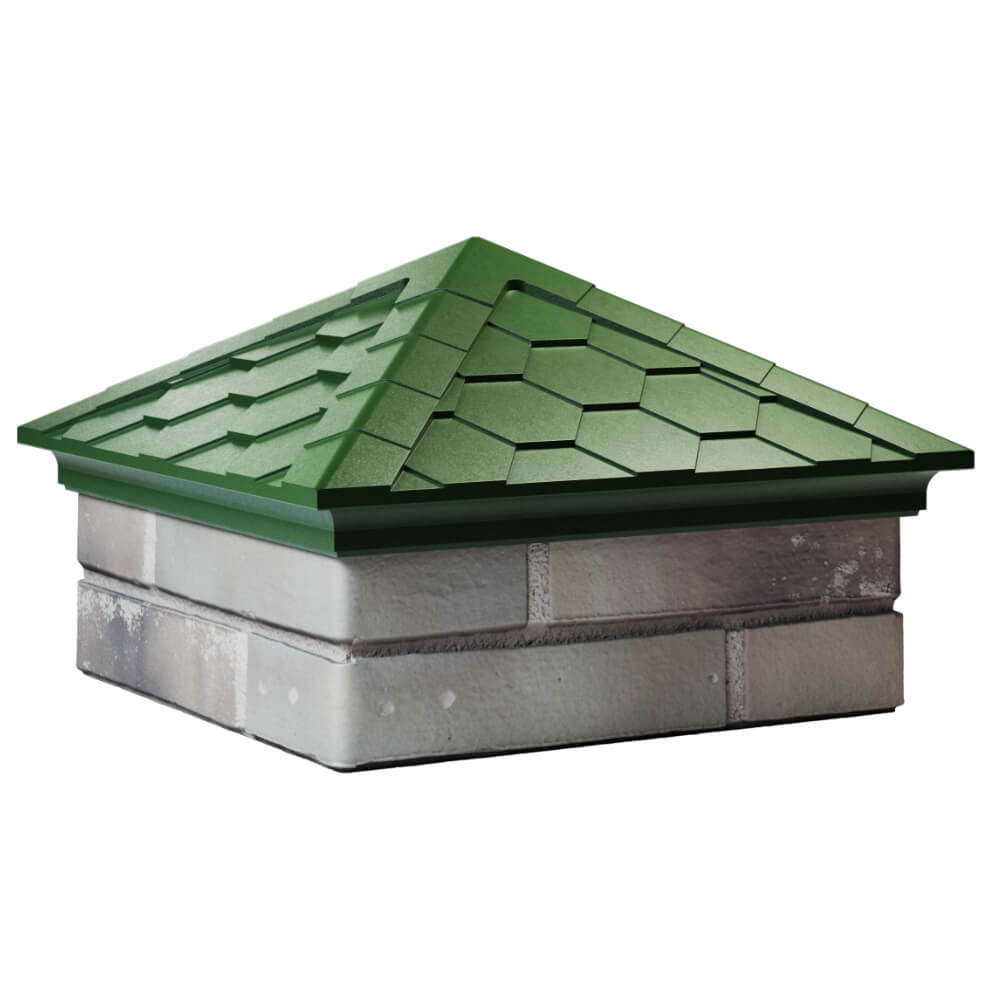 Колпак Zking Эверест Зеленый на столб 1.5х1.5 кирпича (390х390мм) в Кандалакше фото