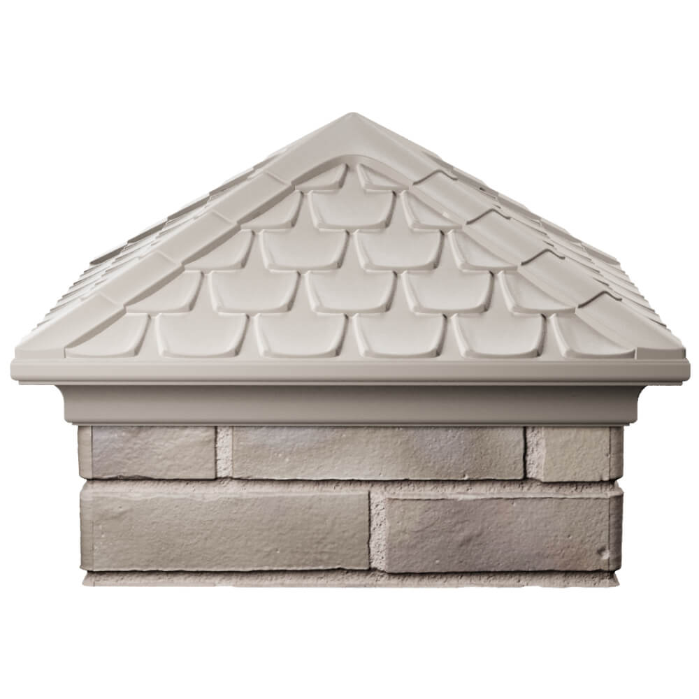 Колпак Zking Эльбрус Бежевый на столб 1.5х1.5 кирпича (385х385мм) Кандалакша фото