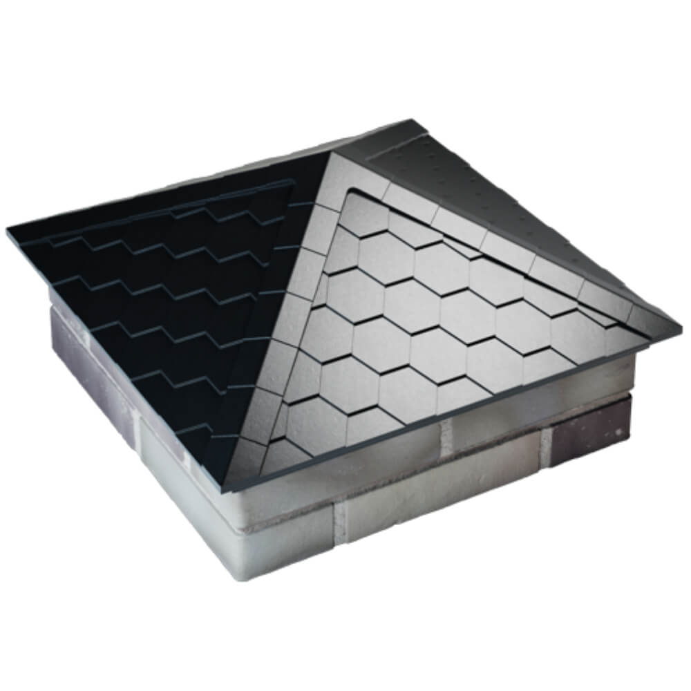 Колпак Zking Эверест Черный на столб 2х2 кирпича (535х535мм) Кандалакша фото