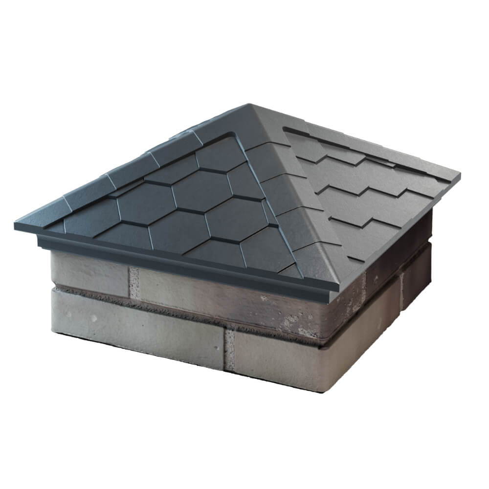 Колпак Zking Эверест Серый на столб 1.5х1.5 кирпича (390х390мм) в Кандалакше фото