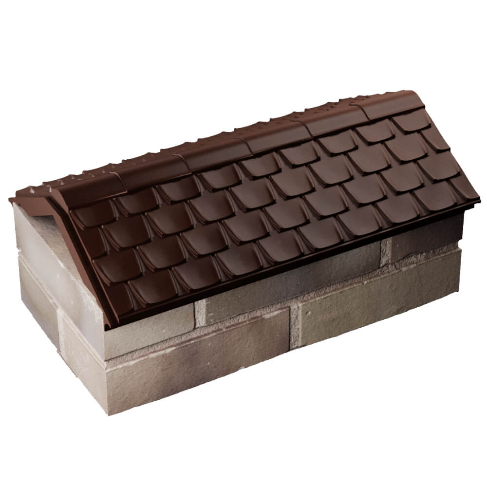 Парапет Zking Эльбрус Коричневый с посадкой на 1 кирпич (255мм) в Кандалакше фото