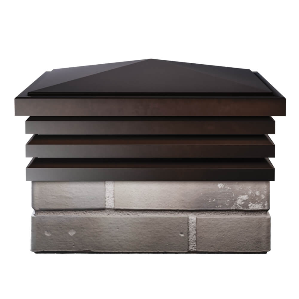 Колпак Zking Бона ХайТек Коричневый на столб 1.5х1.5 кирпича (385х385мм) Кандалакша фото