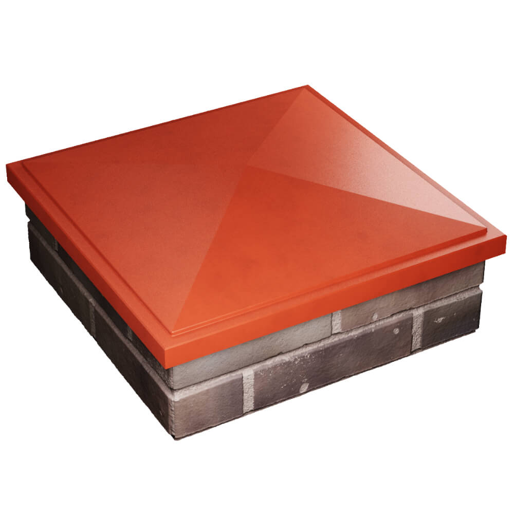 Колпак Zking БонаМоно Красный на столб 2х2 кирпича (515х515, 530х530мм) в Кандалакше фото