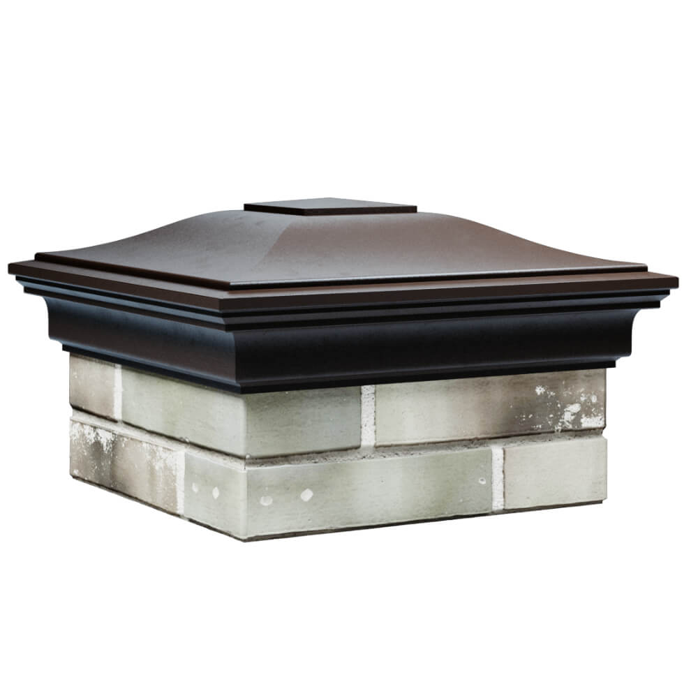 Колпак Zking Монблан Коричневый на столб 1.5х1.5 кирпича (385х385мм) в Кандалакше фото