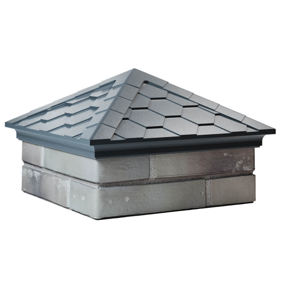 Колпак Zking Эверест Серый на столб 1.5х1.5 кирпича (390х390мм) в Кандалакше фото