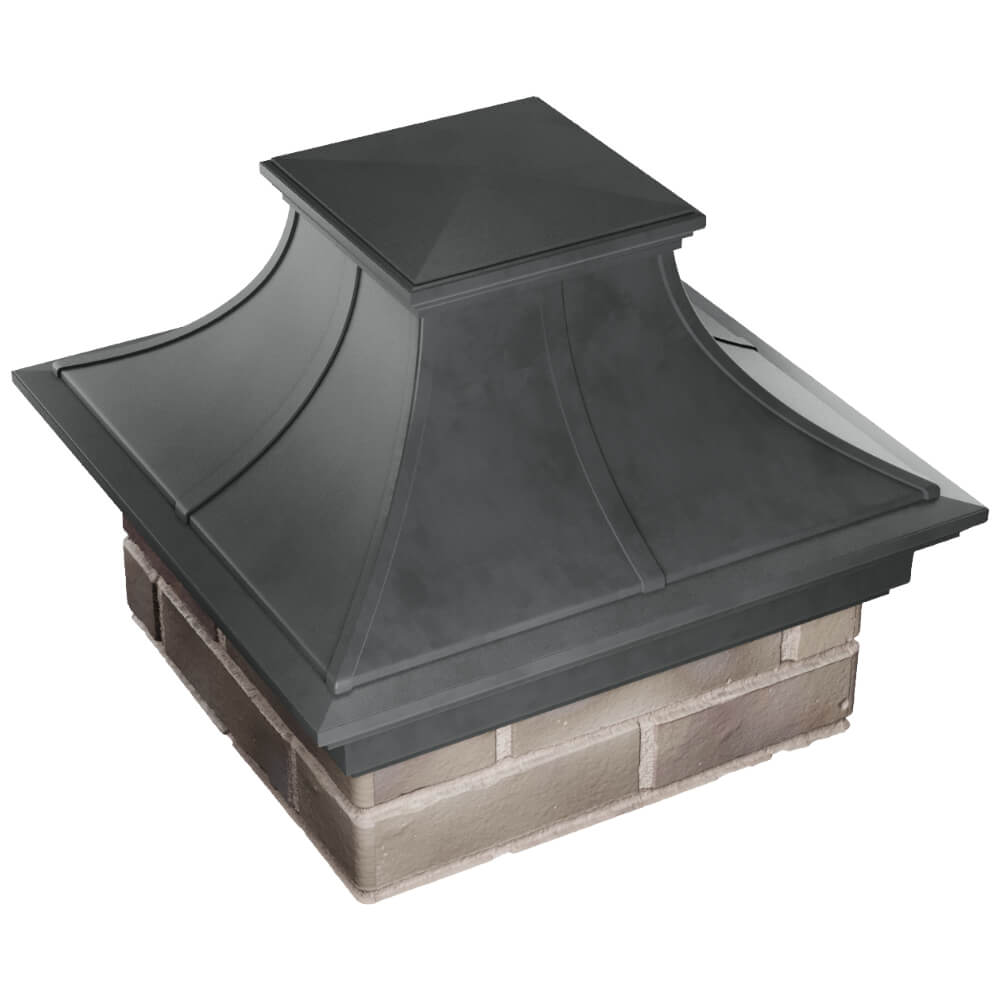 Колпак Zking Монблан Премиум Серый на столб 1.5х1.5 кирпича (385х385мм) в Кандалакше фото